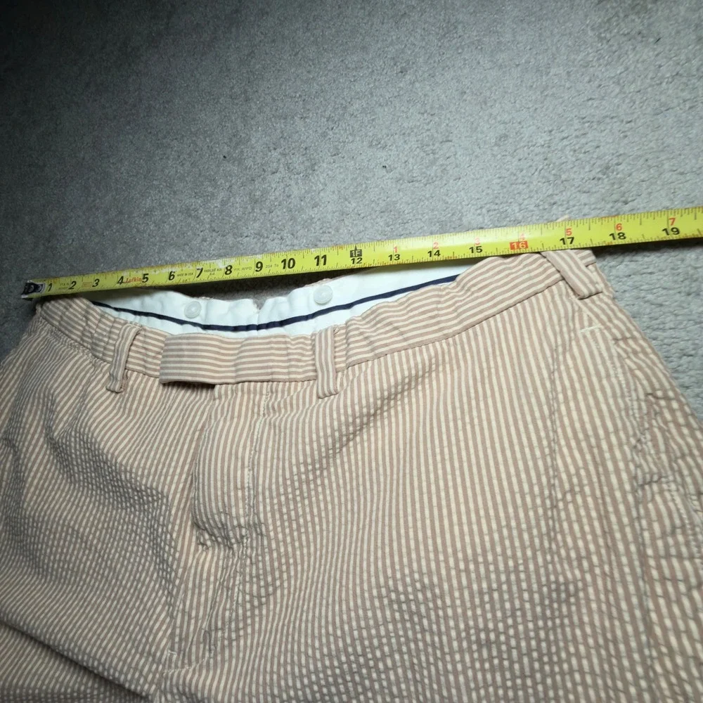 Polo Ralph Lauren Seersucker‎ Shorts Mens 38 Tan White Striped Excellent Cotton